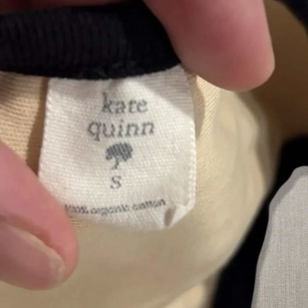 Kate Quinn Retro 70s Baby Bib Cream Black Groovy Ringer Mod Unisex
